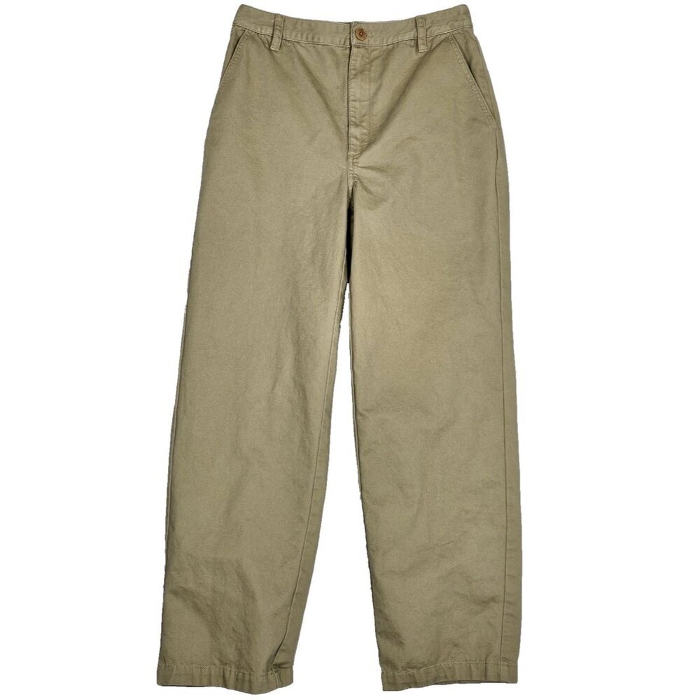 Aritzia Sunday Best Pants Women’s Cotton Twill High Rise Straight Khaki Trousers
